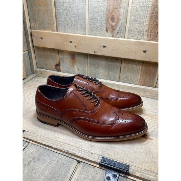 STACY Adams Mens Dunbar Wingtip Oxford Cognac Mens 25064-221 8.5M US main image 7